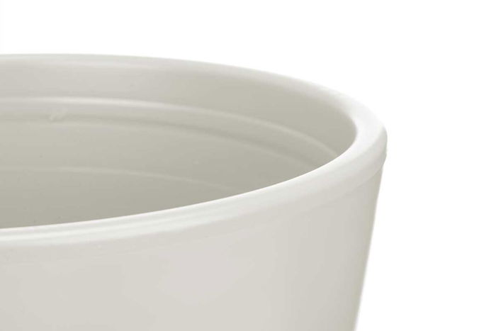 Ibergarden Set 2 Macetas Cerámica Cónica Gris - Peq: 22x22x21 cm, Gr: 28x28x27 cm