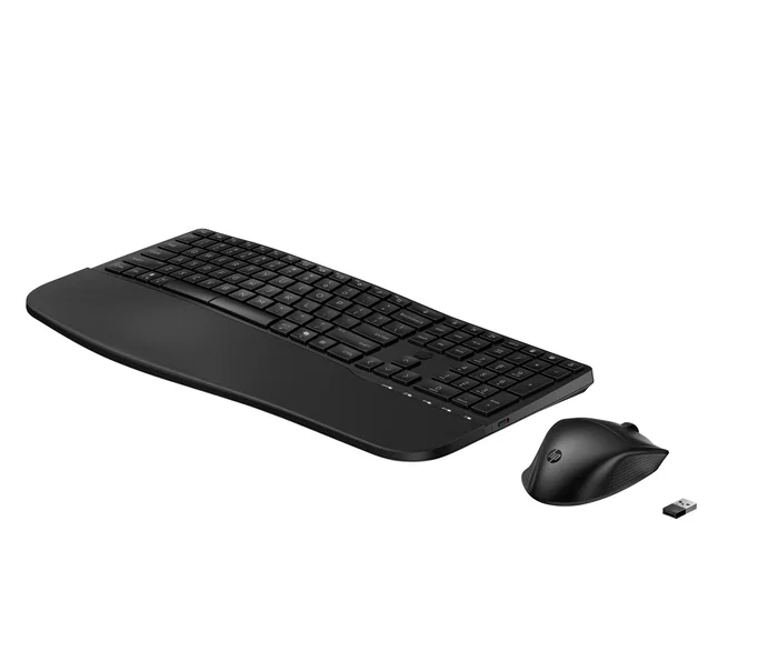 HP 680 Comfort Dual-Mode Combo Teclado y Ratón Ergonómico para Hogar Inalámbrico RF + Bluetooth Negro con Reposamuñecas, Teclado 100% Silencioso, Pilas AA Incluidas HP 680 Comfort Dual-Mode Combo Teclado y Ratón Ergonómico para Hogar Inalámbrico RF + Bluetooth Negro con Reposamuñecas, Teclado 100% Silencioso, Pilas AA Incluidas
