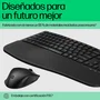 HP 680 Comfort Dual-Mode Combo Teclado y Ratón Ergonómico para Hogar Inalámbrico RF + Bluetooth Negro con Reposamuñecas, Teclado 100% Silencioso, Pilas AA Incluidas
