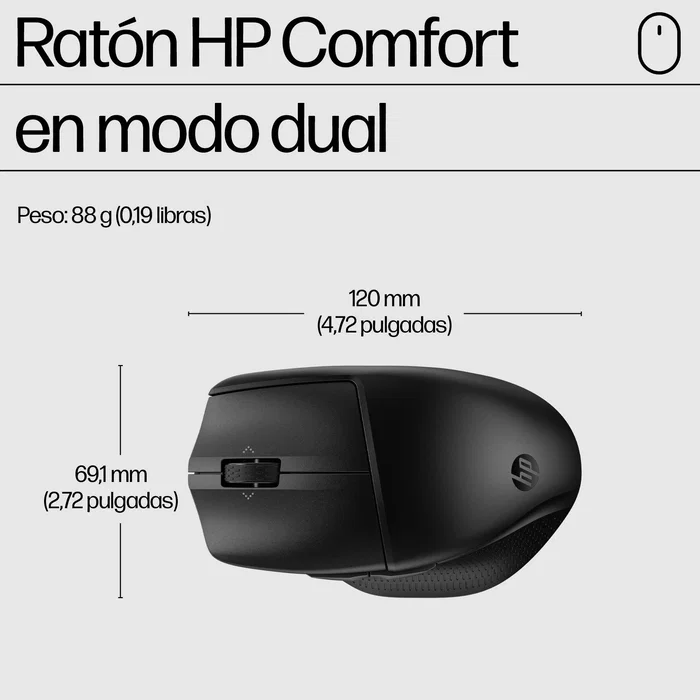HP 680 Comfort Dual-Mode Combo Teclado y Ratón Ergonómico para Hogar Inalámbrico RF + Bluetooth Negro con Reposamuñecas, Teclado 100% Silencioso, Pilas AA Incluidas HP 680 Comfort Dual-Mode Combo Teclado y Ratón Ergonómico para Hogar Inalámbrico RF + Bluetooth Negro con Reposamuñecas, Teclado 100% Silencioso, Pilas AA Incluidas