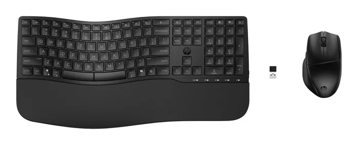 HP 680 Comfort Dual-Mode Combo Teclado y Ratón Ergonómico para Hogar Inalámbrico RF + Bluetooth Negro con Reposamuñecas, Teclado 100% Silencioso, Pilas AA Incluidas HP 680 Comfort Dual-Mode Combo Teclado y Ratón Ergonómico para Hogar Inalámbrico RF + Bluetooth Negro con Reposamuñecas, Teclado 100% Silencioso, Pilas AA Incluidas