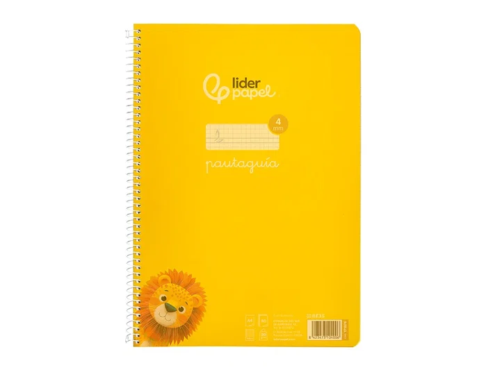 Liderpapel Cuaderno Espiral Pautaguía A4 Amarillo Liderpapel Cuaderno Espiral Pautaguía A4 Amarillo