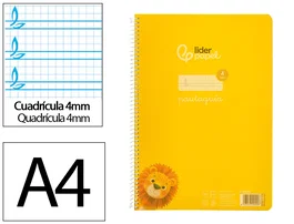 Liderpapel Cuaderno Espiral Pautaguía A4 Amarillo