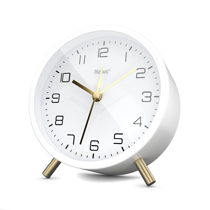 Mebus Reloj despertador de cuarzo blanco