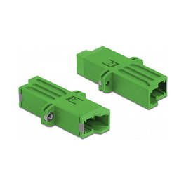 DeLOCK Acoplador de fibra óptica E2000 Simplex hembra a hembra Monomodo verde
