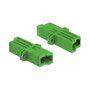 DeLOCK Acoplador de fibra óptica E2000 Simplex hembra a hembra Monomodo verde
