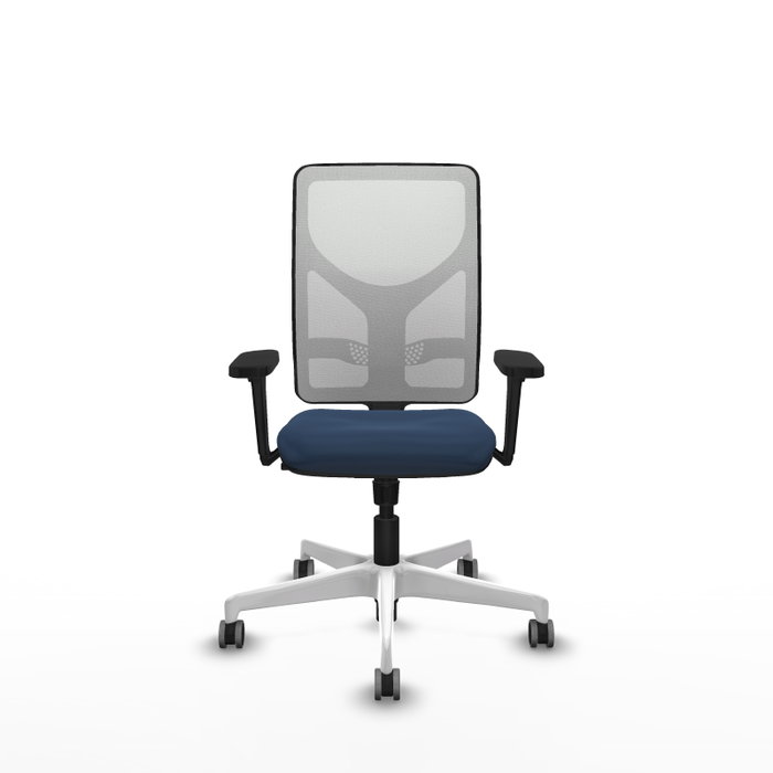 PIQUERAS Y CRESPO Silla de oficina Motilla con Mecanismo Sincro, Azul marino y Blanco PIQUERAS Y CRESPO Silla de oficina Motilla con Mecanismo Sincro, Azul marino y Blanco