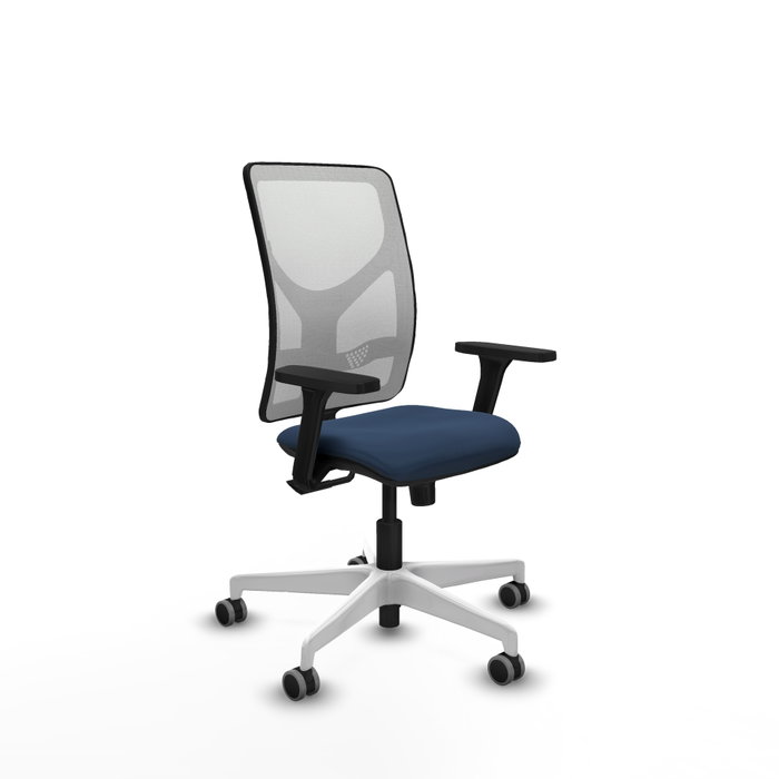 PIQUERAS Y CRESPO Silla de oficina Motilla con Mecanismo Sincro, Azul marino y Blanco PIQUERAS Y CRESPO Silla de oficina Motilla con Mecanismo Sincro, Azul marino y Blanco