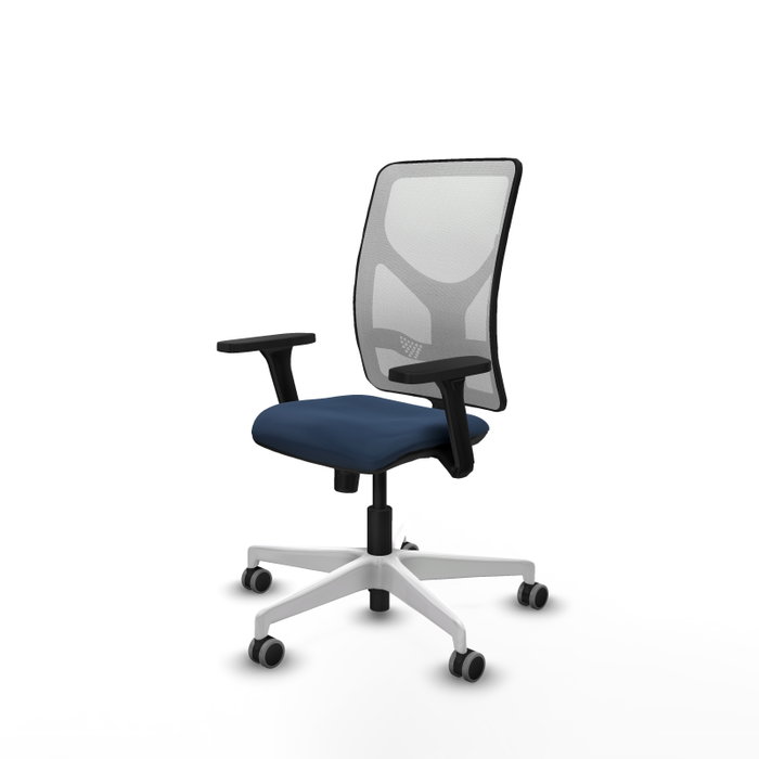 PIQUERAS Y CRESPO Silla de oficina Motilla con Mecanismo Sincro, Azul marino y Blanco PIQUERAS Y CRESPO Silla de oficina Motilla con Mecanismo Sincro, Azul marino y Blanco