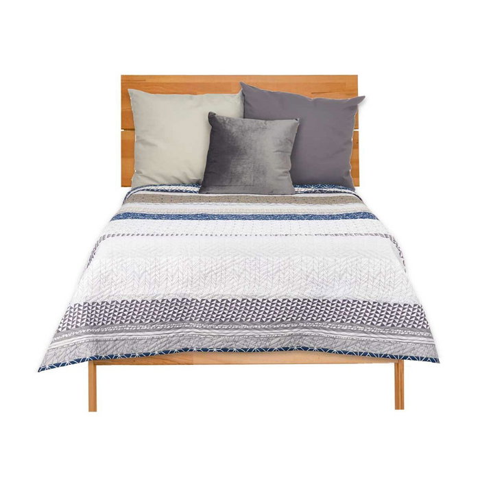Colcha Reversible Gift Decor Azul Blanco Gris 240 x 260 cm 260 x 0,3 x 240 cm Hexágonos (6 Unidades)