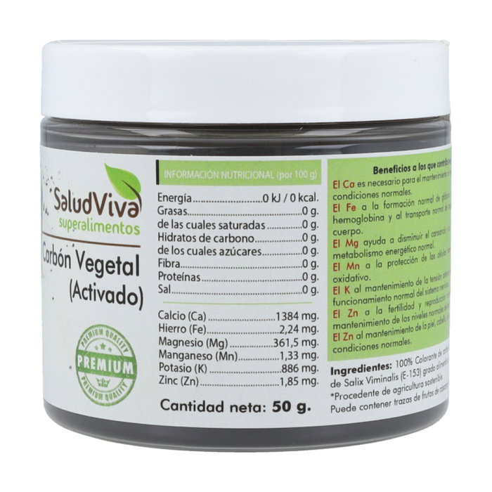 Salud Viva Carbón Vegetal Activado 50 g
