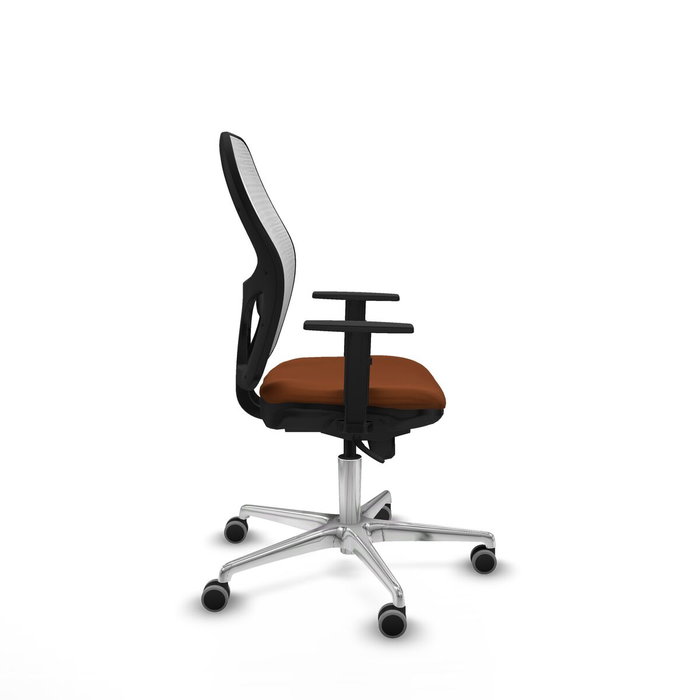 PIQUERAS Y CRESPO Silla de oficina Jorquera con mecanismo Sincro, Marrón y Blanco PIQUERAS Y CRESPO Silla de oficina Jorquera con mecanismo Sincro, Marrón y Blanco