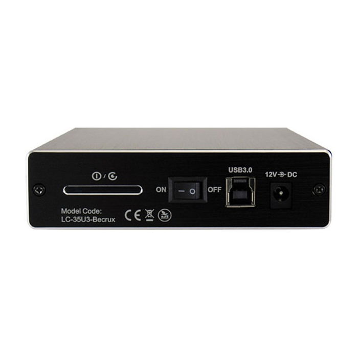 LC-Power LC-35U3-Becrux Caja Externa 3.5" SATA a USB 3.0 Aluminio Negro