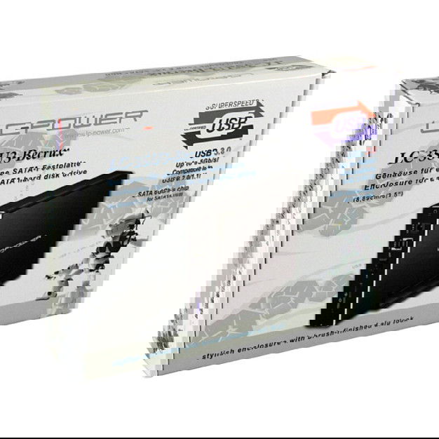 LC-Power LC-35U3-Becrux Caja Externa 3.5" SATA a USB 3.0 Aluminio Negro