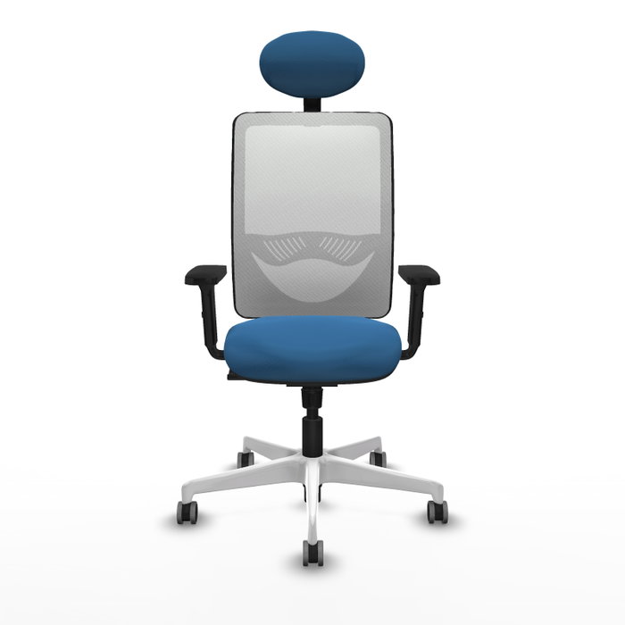 PIQUERAS Y CRESPO Silla de oficina Zulema con mecanismo Sincro, Azul claro y Blanco PIQUERAS Y CRESPO Silla de oficina Zulema con mecanismo Sincro, Azul claro y Blanco