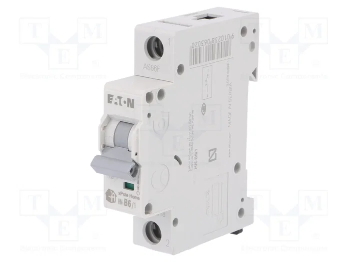EATON ELECTRIC Interruptor magnetotérmico HN-B6/1 1P 6A 6kA EATON ELECTRIC Interruptor magnetotérmico HN-B6/1 1P 6A 6kA