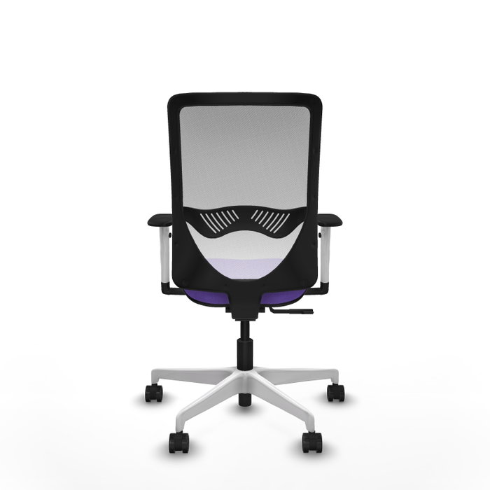 PIQUERAS Y CRESPO Silla de oficina Zulema con mecanismo Sincro, Tela Lila y Malla Blanca PIQUERAS Y CRESPO Silla de oficina Zulema con mecanismo Sincro, Tela Lila y Malla Blanca