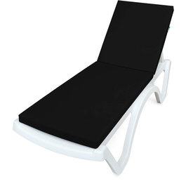 Atelier Del Sofa Cojín para Tumbona Negro 100x60x80 cm Impermeable Comodidad Durabilidad