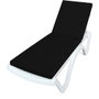 Atelier Del Sofa Cojín para Tumbona Negro 100x60x80 cm Impermeable Comodidad Durabilidad