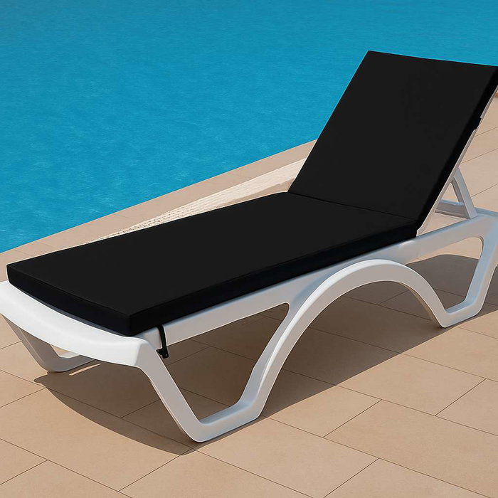 Atelier Del Sofa Cojín para Tumbona Negro 100x60x80 cm Impermeable Comodidad Durabilidad Atelier Del Sofa Cojín para Tumbona Negro 100x60x80 cm Impermeable Comodidad Durabilidad