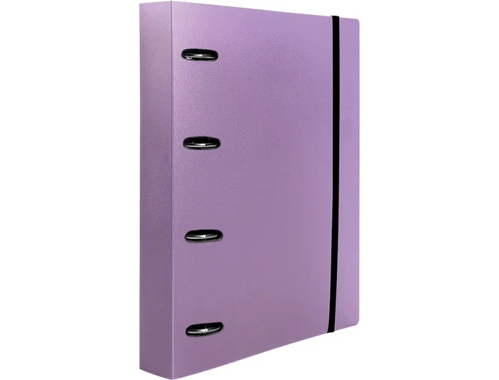Liderpapel Carpeta con recambio A4 lavanda con 4 anillas mixtas 25mm