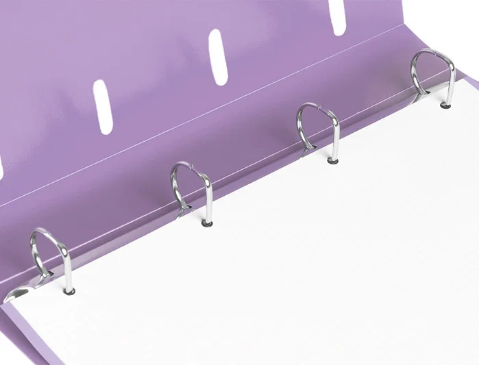 Liderpapel Carpeta con recambio A4 lavanda con 4 anillas mixtas 25mm