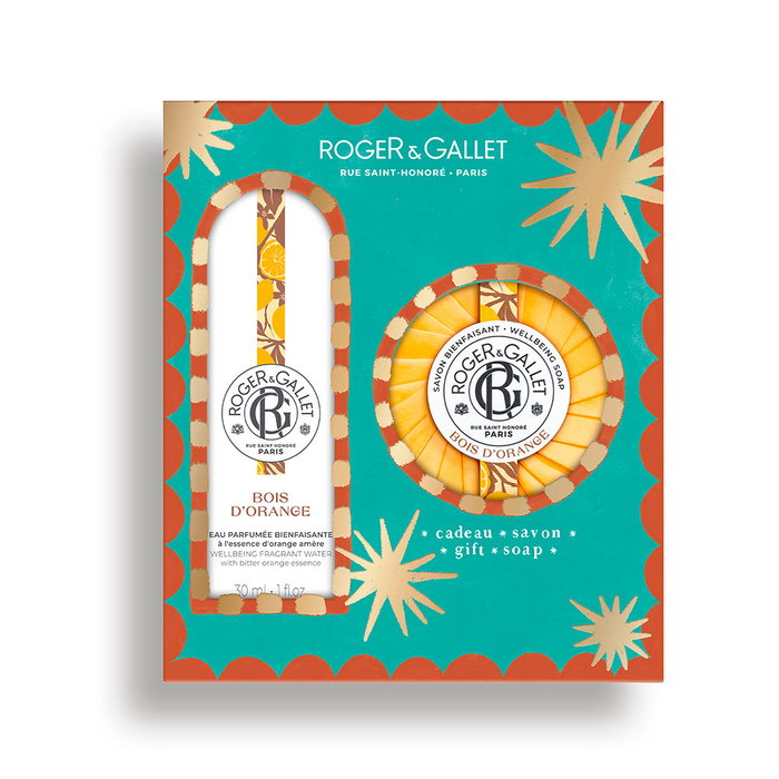 Roger & Gallet Bois d'Orange Eau de Perfume Bienestar - Set Regalo para Mujer con Agua Perfumada 30 ml y Jabón 100 g