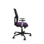 Silla de escritorio reforzada Alfera con brazos blancos, mecanismo Sincro/Traslack, apoyo lumbar regulable y respaldo fijo, ideal para sillas para escritorio y diseñadores