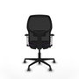 Silla de escritorio reforzada Alfera con brazos blancos, mecanismo Sincro/Traslack, apoyo lumbar regulable y respaldo fijo, ideal para sillas para escritorio y diseñadores