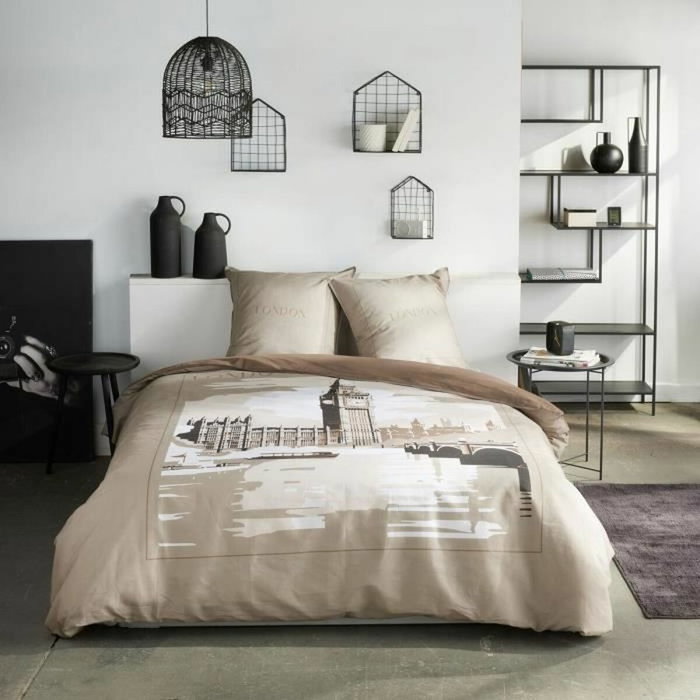 Today Juego de cama JAVA Estampado Londres Beige 240x220 cm Today Juego de cama JAVA Estampado Londres Beige 240x220 cm