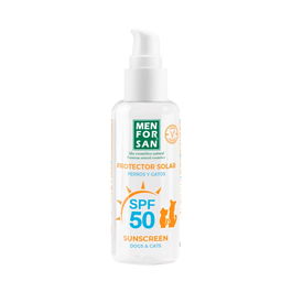 Men For San Protector Solar F50 Perros y Gatos 60 mL Crema Hidratante y Protectora de Piel frente a Rayos UVA/UVB Resistente al Agua