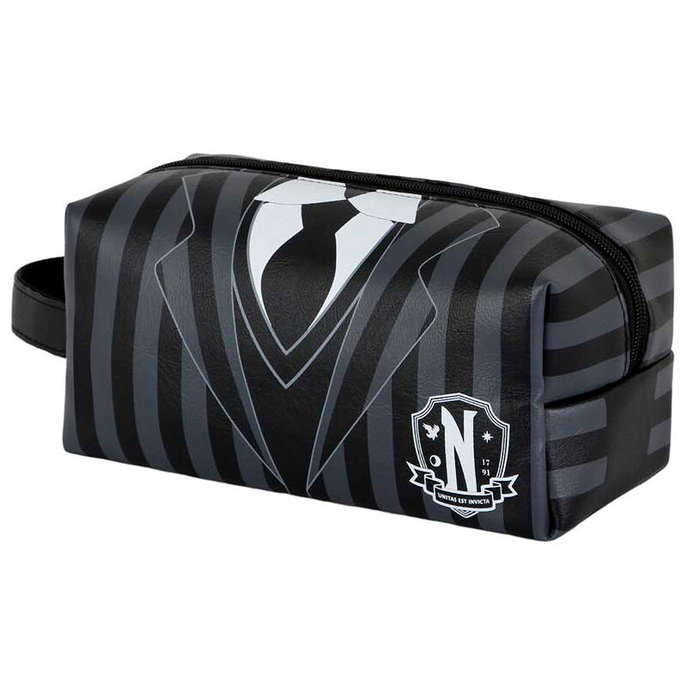 Wednesday Miércoles Neceser de Viaje Brick PLUS Negro, PVC, 4L - 13x27x13 cm