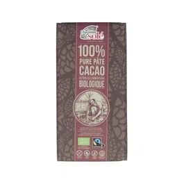 Chocolates Sole Chocolate Negro 100% Puro 80g Ecológico en Tableta