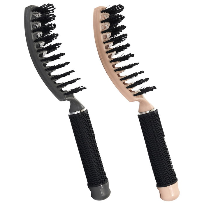 Cosmetic Club Cepillo Pelo Desenredante Rosa Palo Gris 7,5x24,5 cm