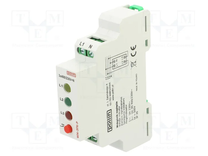 POLLIN Indicador de tensión WN-3 3x400VAC POLLIN Indicador de tensión WN-3 3x400VAC