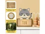 Wondee Lámpara de Noche Personalizable Gato de Madera Sostenible