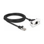 DeLOCK Cable de extensión de red Easy 45 Cat.6A S/FTP RJ45 macho a hembra 2 m
