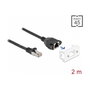 DeLOCK Cable de extensión de red Easy 45 Cat.6A S/FTP RJ45 macho a hembra 2 m