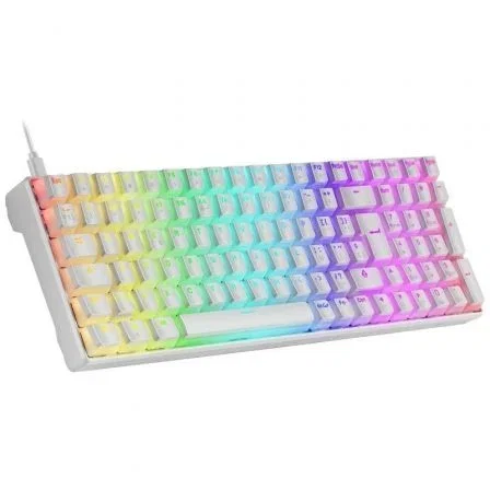 Teclado Gaming Mecánico Mars Gaming Premium MKULTRAWRES/ Blanco