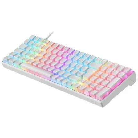 Teclado Gaming Mecánico Mars Gaming Premium MKULTRAWRES/ Blanco