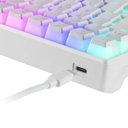 Teclado Gaming Mecánico Mars Gaming Premium MKULTRAWRES/ Blanco