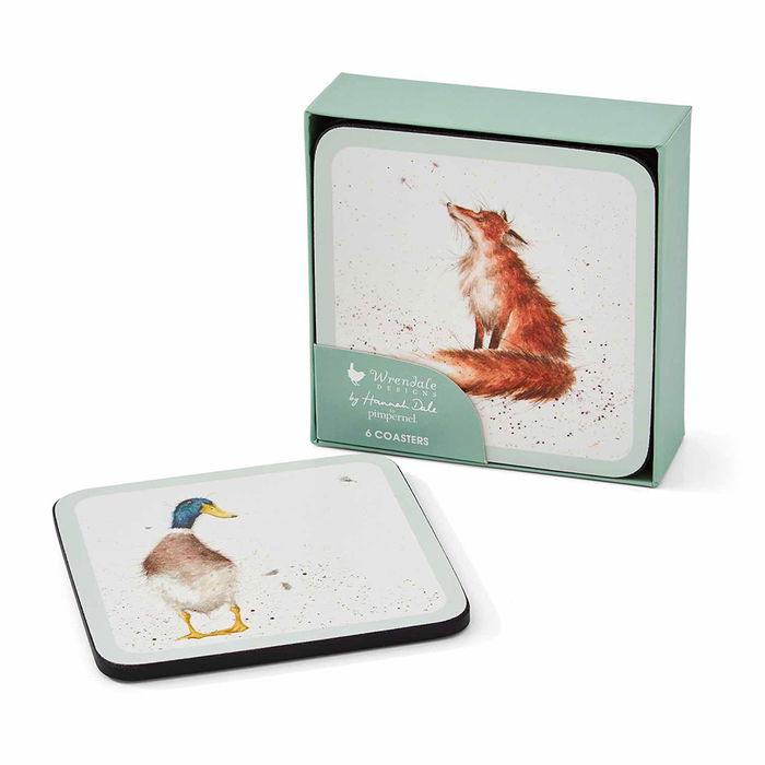 Royal Worcester Set 6 Posavasos Colección Wrendale Design 10,5x10,5x0,5 cm Royal Worcester Set 6 Posavasos Colección Wrendale Design 10,5x10,5x0,5 cm