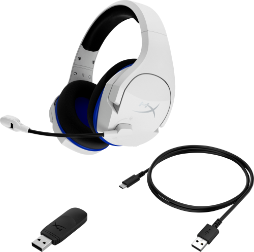 HP Stinger Core W PS5 Auriculares Inalámbrico Diadema Juego Azul, Blanco