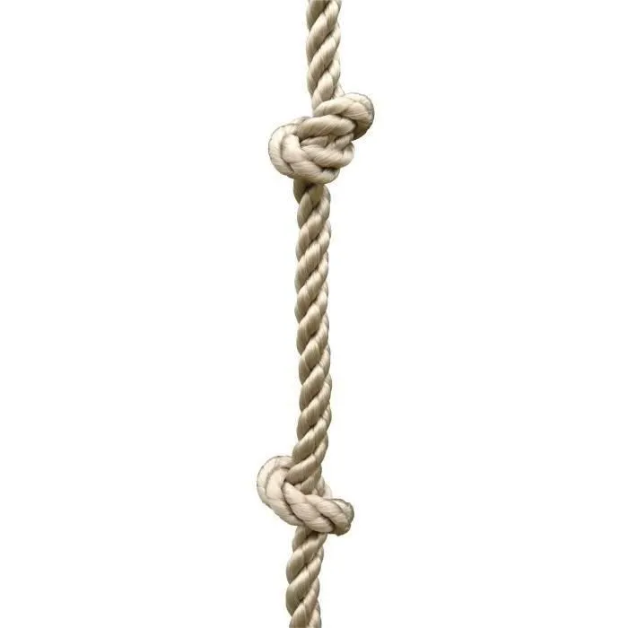 Aleo By Trigano TRIGANO Cuerda con Nudos para Pórtico 3.00 / 3.50 m, Longitud 3.15 m, Anillos de Suspensión de Metal, Niño y Niña, a Partir de 3 Años