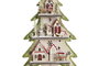 DKD Home Decor Árbol Navidad Fantasia Madera y LED Rojo Verde 23 x 9 x 47 cm (2 Unidades)
