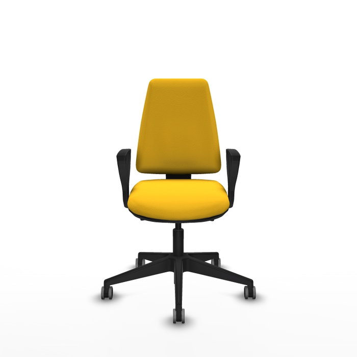 PIQUERAS Y CRESPO Silla de oficina Elche Amarillo con mecanismo Asincro