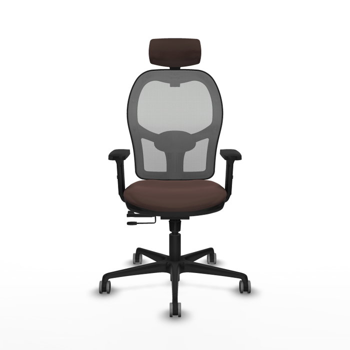 PIQUERAS Y CRESPO Silla de oficina Jorquera con mecanismo Sincro/Traslack Marrón y Gris