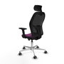 PIQUERAS Y CRESPO Silla de oficina Jorquera Morado/Negro con mecanismo Sincro/Traslack
