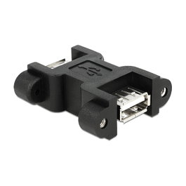 DeLOCK Adaptador USB 2.0 Tipo A hembra a USB 2.0 Tipo A hembra con tornillo 65559