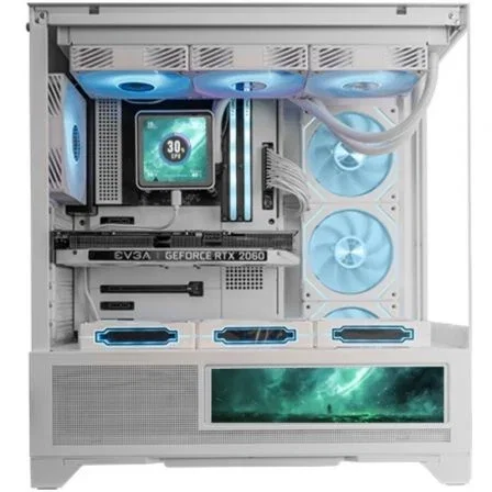 Mars Gaming MC-LCDX Caja Gaming Semitorre ATX Blanca con Pantalla IPS 9.16", Cristal Templado, Soporte Refrigeración Líquida 360mm y Panel Full Mesh Mars Gaming MC-LCDX Caja Gaming Semitorre ATX Blanca con Pantalla IPS 9.16", Cristal Templado, Soporte Refrigeración Líquida 360mm y Panel Full Mesh